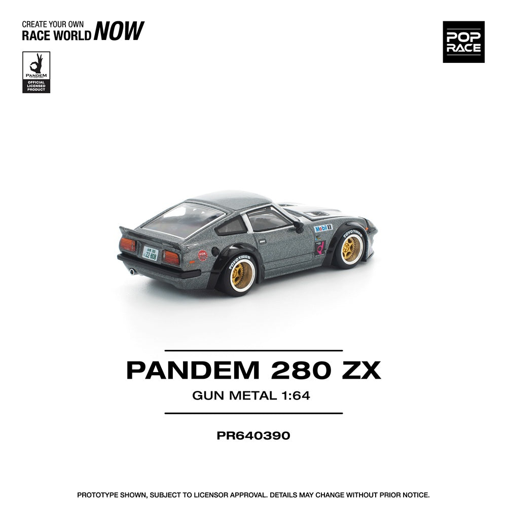 PREORDER POPRACE 1/64 PANDEM 280ZX GUN METAL PR640390 (Approx