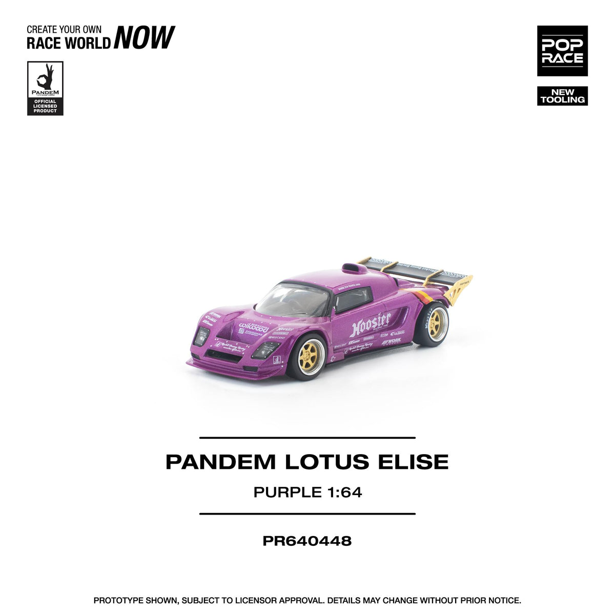 PREORDER POPRACE 1/64 PANDEM LOTUS ELISE PURPLE PR640448 (Approx