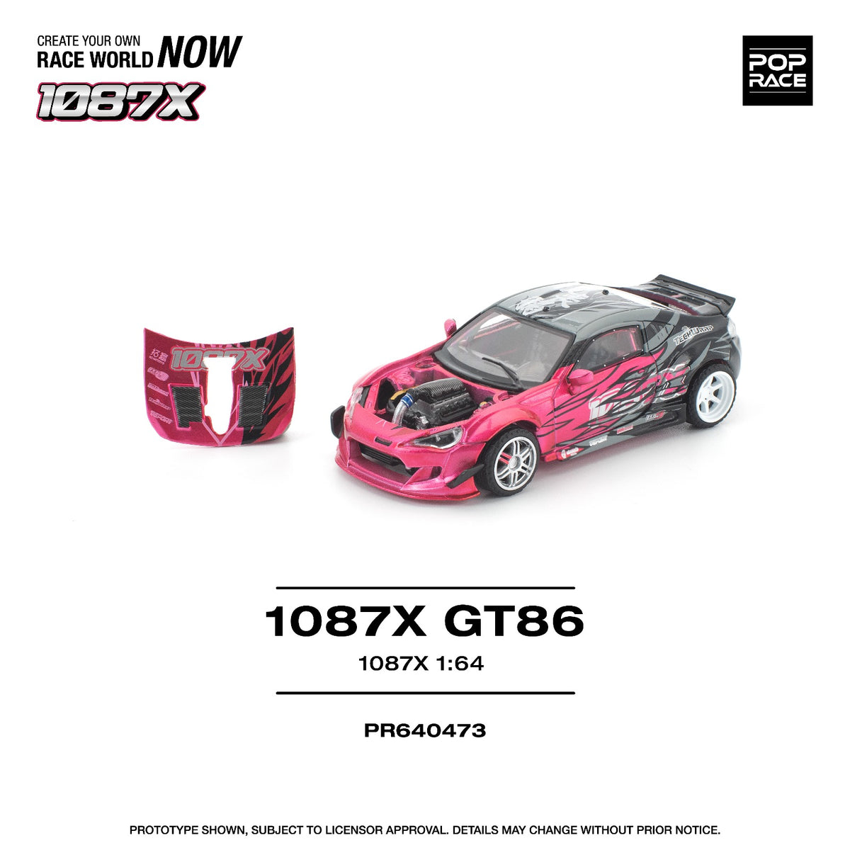 PREORDER POPRACE 1/64 1087X GT86 PR640473 (Approx. Release Date