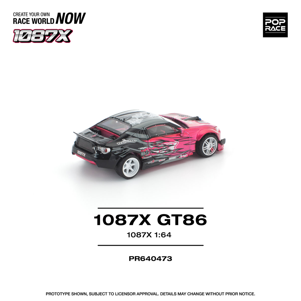 PREORDER POPRACE 1/64 1087X GT86 PR640473 (Approx. Release Date