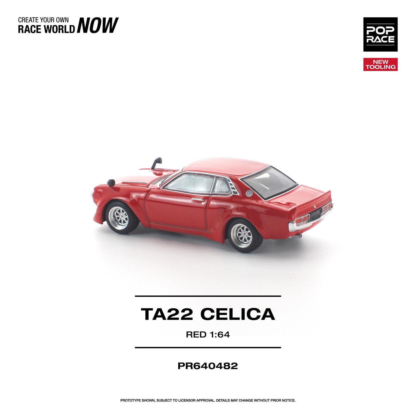 PREORDER POPRACE 1/64 TA22 Celica Red PR640482 (Approx. Release Date: Q3 2026 and subject to the manufacturer's final decision)