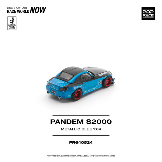 PREORDER POPRACE 1/64 PANDEM S2000 METALLIC BLUE PR640524 (Approx. Release Date: Q4 2026 and subject to the manufacturer's final decision)
