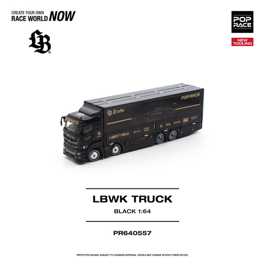 PREORDER POPRACE 1/64 LBWK TRUCK - BLACK PR640557 (Approx. Release Date: Q1 2027 and subject to the manufacturer's final decision) **Diecast car not included**