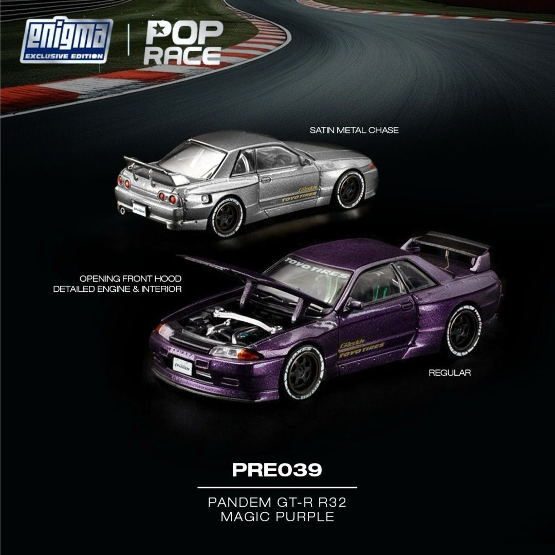 PREORDER POPRACE 1/64 Pandem GT-R R32 MAGIC PURPLE (enigma exclusive edition) PRE039 (Approx. Release Date: Q2 2027 and subject to the manufacturer's final decision)