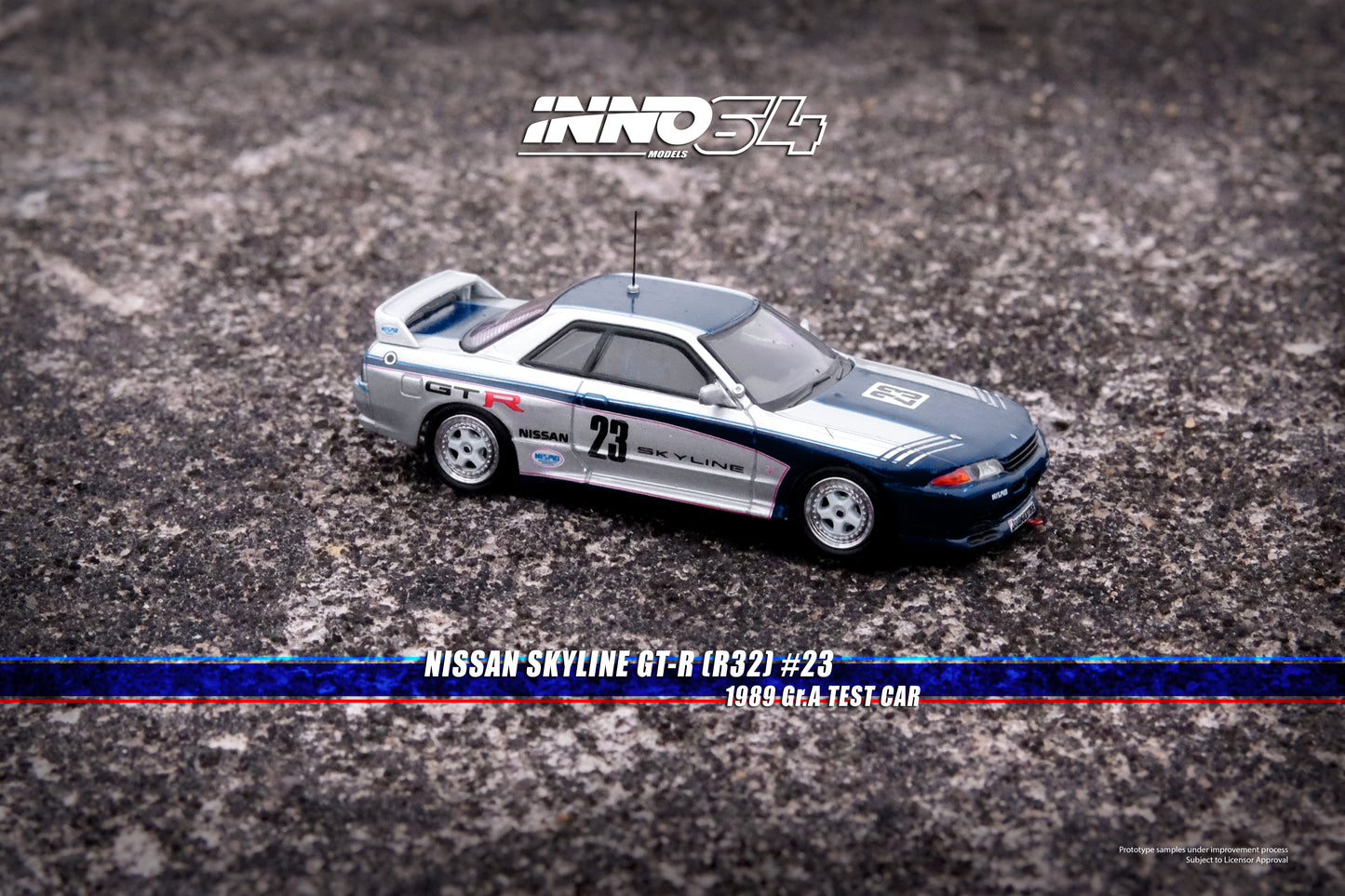 INNO64 1/64 NISSAN SKYLINE GT-R (R32) Gr.A Test Car 1989 IN64-R32-89TC