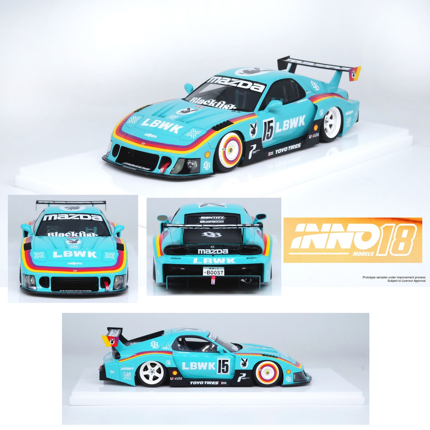 INNO18 1/18 MAZDA RX7 (FD3S) LB-SUPER SILHOUETTE IN18-LBWKRX7-03