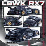 PREORDER INNO64 1/64 MAZDA RX7 (FD3S) LB-SUPER SILHOUETTE - Black IN64-LBWK-RX7-01 (Approx. Release Date : APRIL 2024 subject to the manufacturer's final decision)