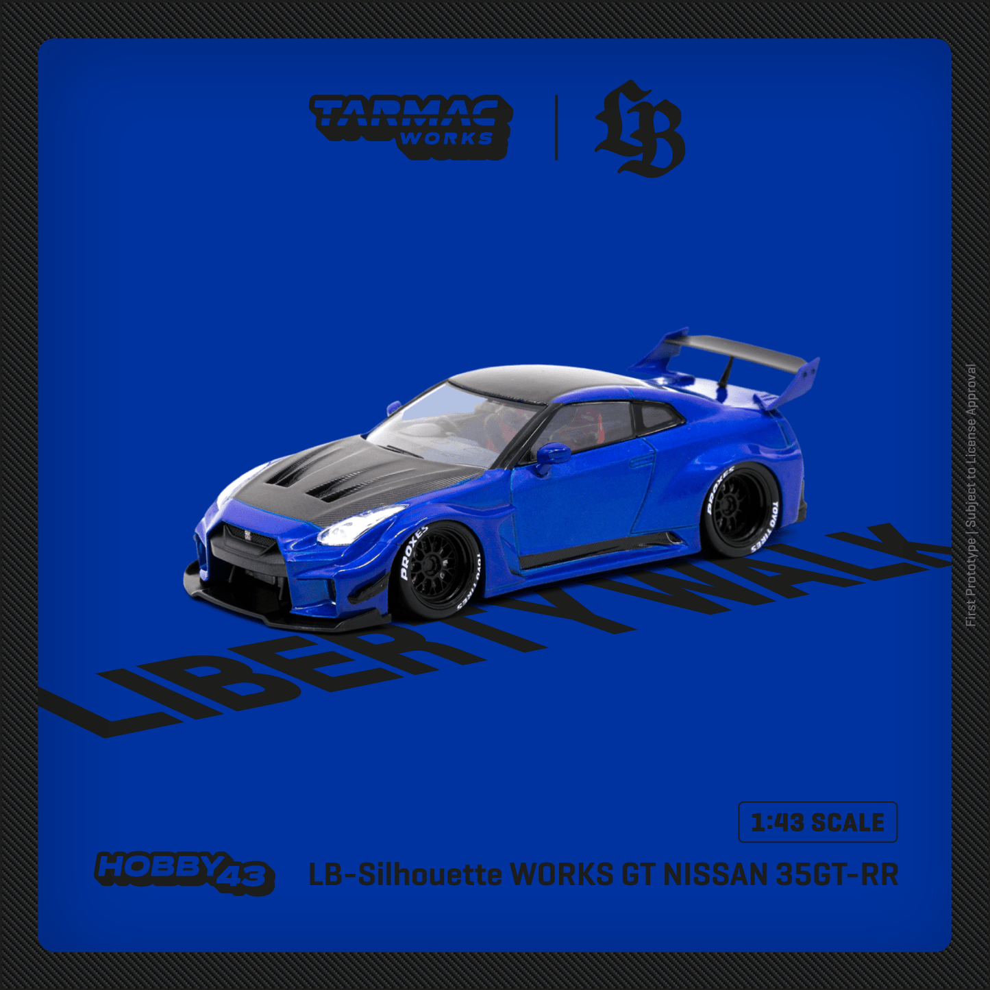 TARMAC WORKS HOBBY43 1/43 LB-Silhouette WORKS GT NISSAN 35GT-RR Candy Blue T43-022-BLU