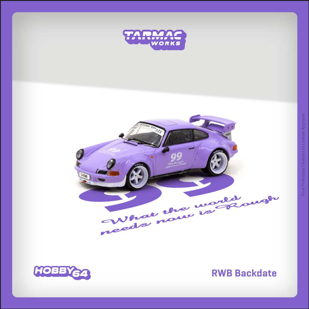 Tarmac Works HOBBY64 1/64 RWB Backdate Violetta idlers 12 hours 2016 T64-046-VI