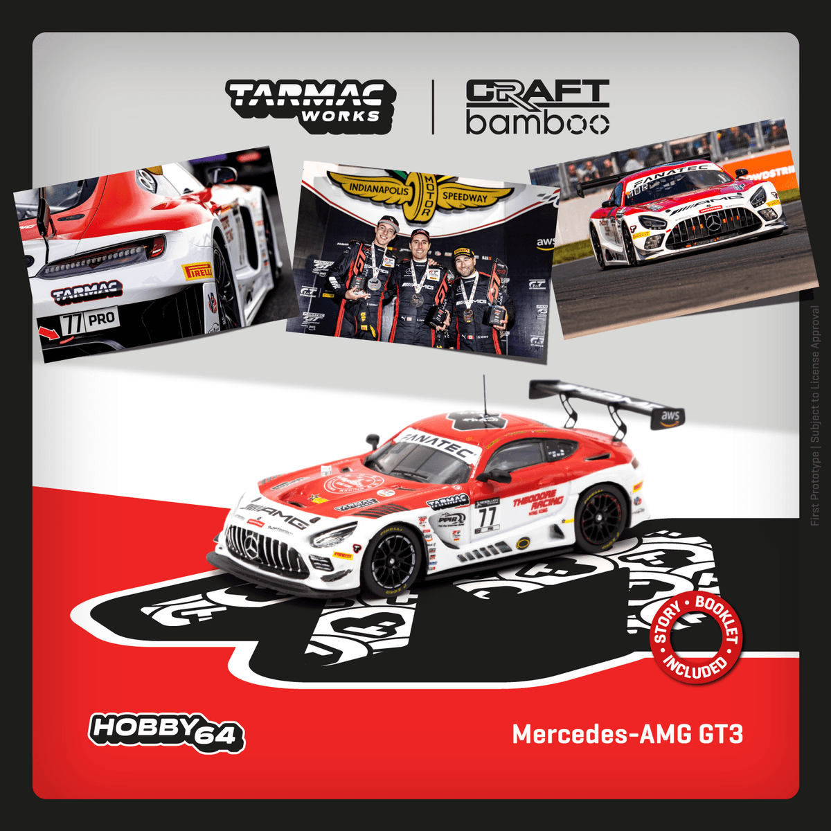 PREORDER TARMAC WORKS HOBBY64 1/64 Mercedes-AMG GT3