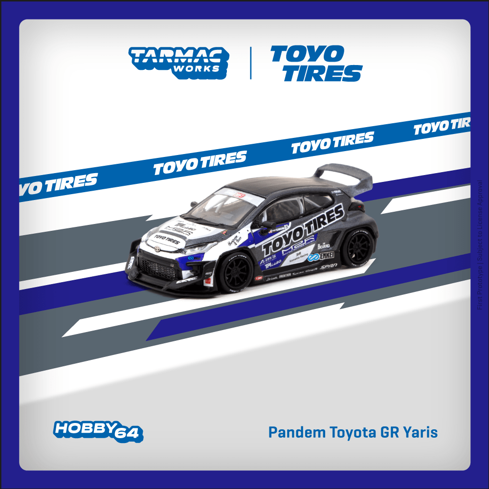 Tarmac Works HOBBY64 1/64 Pandem Toyota GR Yaris TOYO TIRES T64-080-TOYO