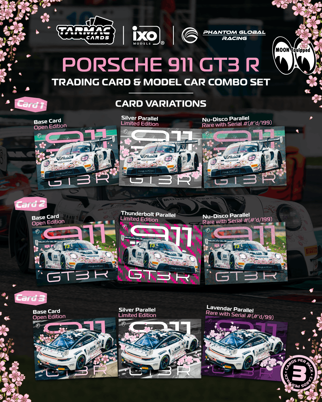 PREORDER HOBBY64 1/64 Porsche 911 GT3 R Suzuka 1000km - Intercontinental GT Challenge 2025 Phantom Global Racing Model Car + Trading Cards Combo Set T64-084-25SUZ13 (Approx. Release Date : JUNE 2026 subject to manufacturer's final decision)