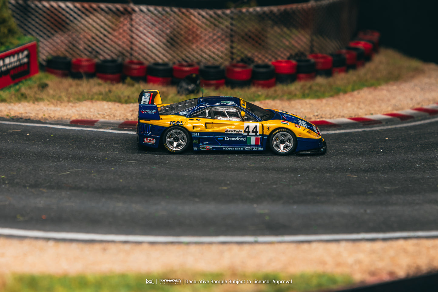 TARMAC WORKS HOBBY64 1/64 Ferrari F40 GTE 24h of Le Mans 1996 Luciano Della Noce / Anders Olofsson / Carl Rosenblad T64-088-96LM44