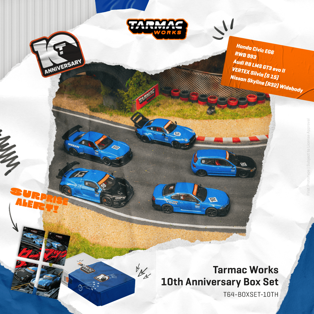 ターマック ワークス 1/64 ターマック ワークス 10周年 5台セット PREORDER TARMAC WORKS 1/64 Tarmac Works 10th Anniversary Box Set 5