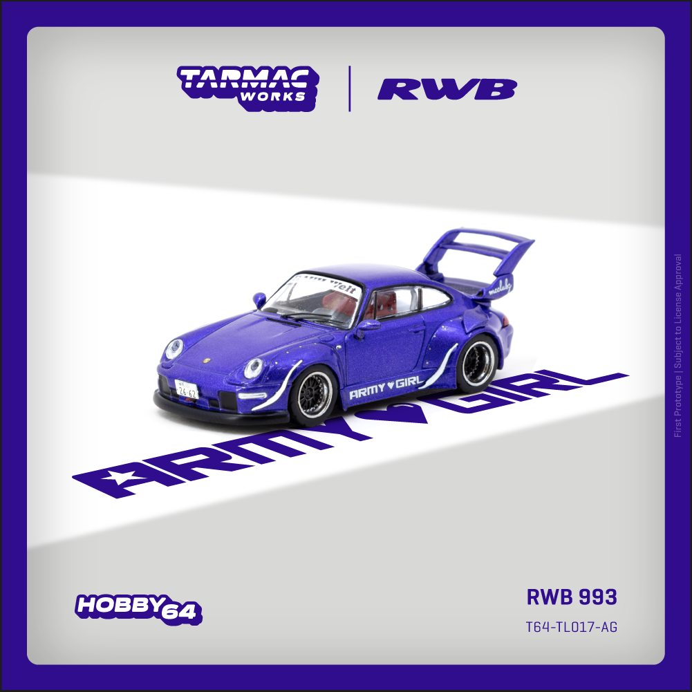希少品　1/64 fuelme RWB armygirl 1/64 FuelMe Porsche 911 (993) RWB (Army Girl Version B