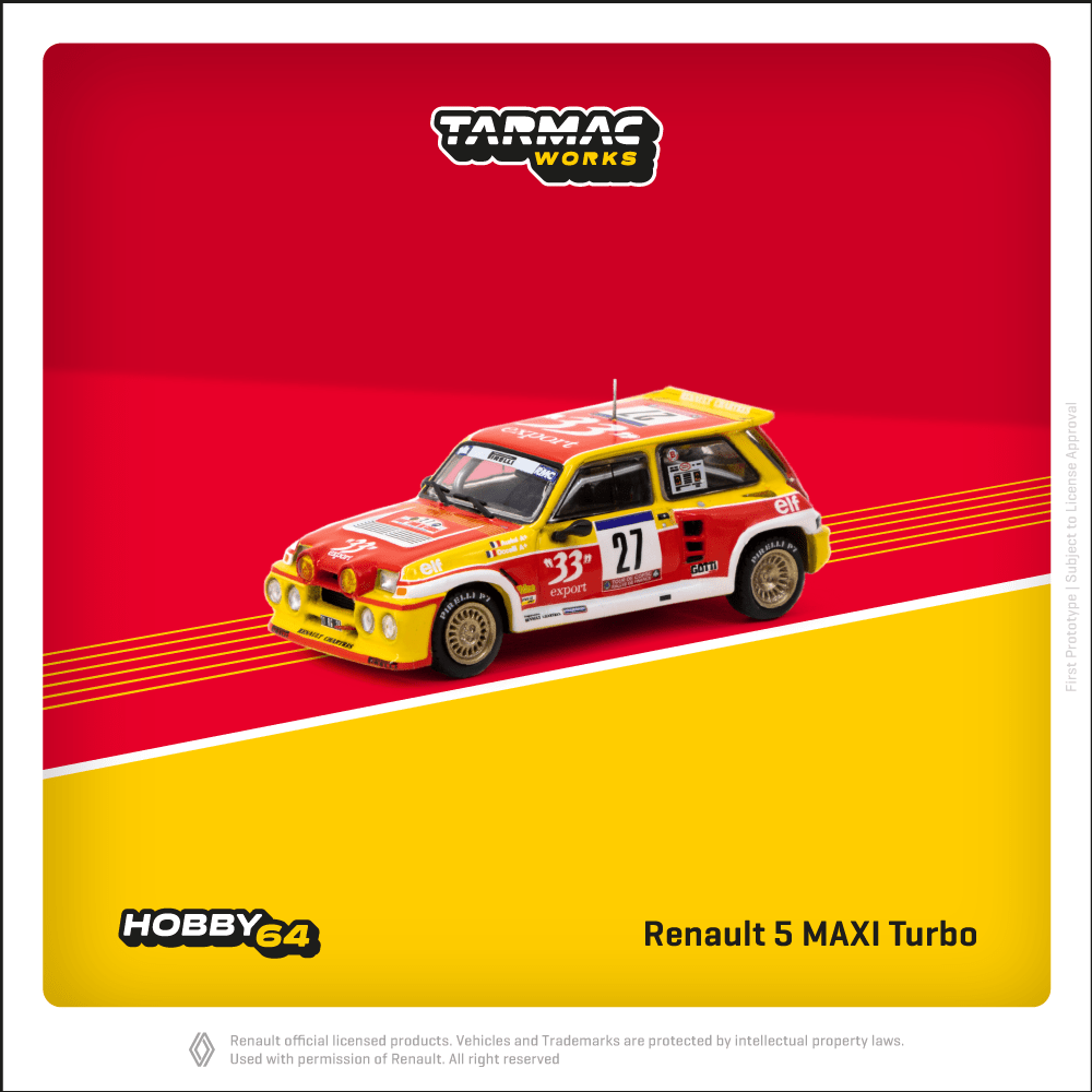 Tarmac Works HOBBY64 1/64 Renault 5 MAXI Turbo Tour de Corse - Rallye de France 1985 Didier Auriol / Bernard Occelli5 T64-TL061-85TDC27