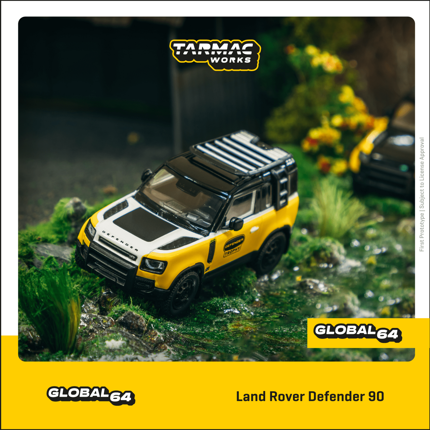 TARMAC WORKS GLOBAL64 1/64 Land Rover Defender 90 Trophy Edition T64G-019-TE