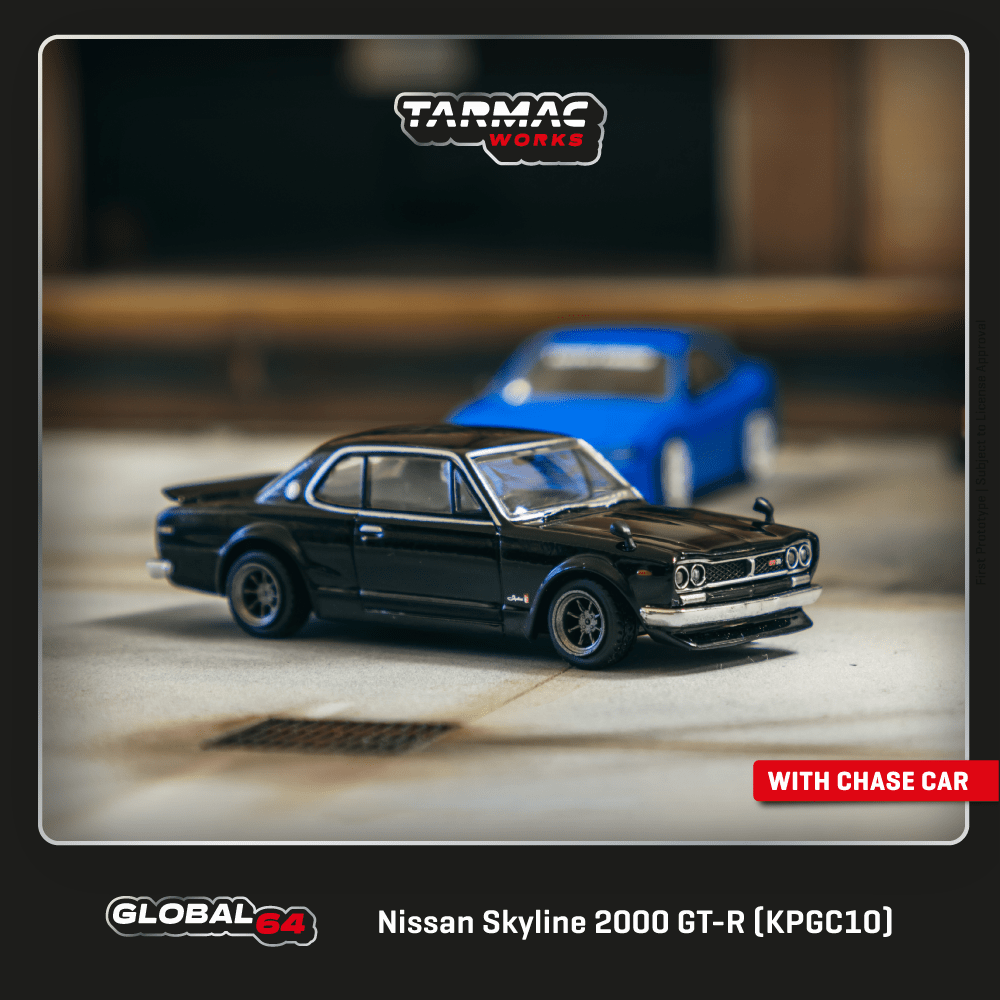 Tarmac Works GLOBAL64 1/64 Nissan Skyline 2000 GT-R (KPGC10) Black T64G-043-BK