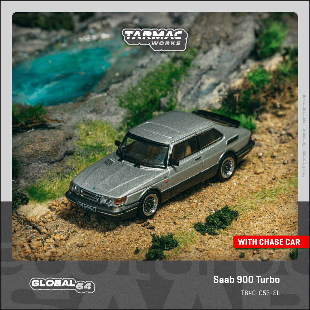 TARMAC WORKS GLOBAL64 1/64 Saab 900 Turbo Silver T64G-056-SL