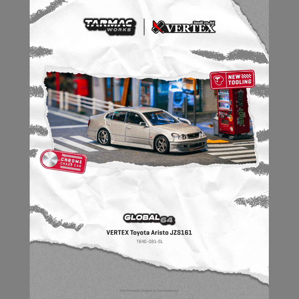 PREORDER TARMAC WORKS GLOBAL64 1/64 VERTEX Toyota Aristo
