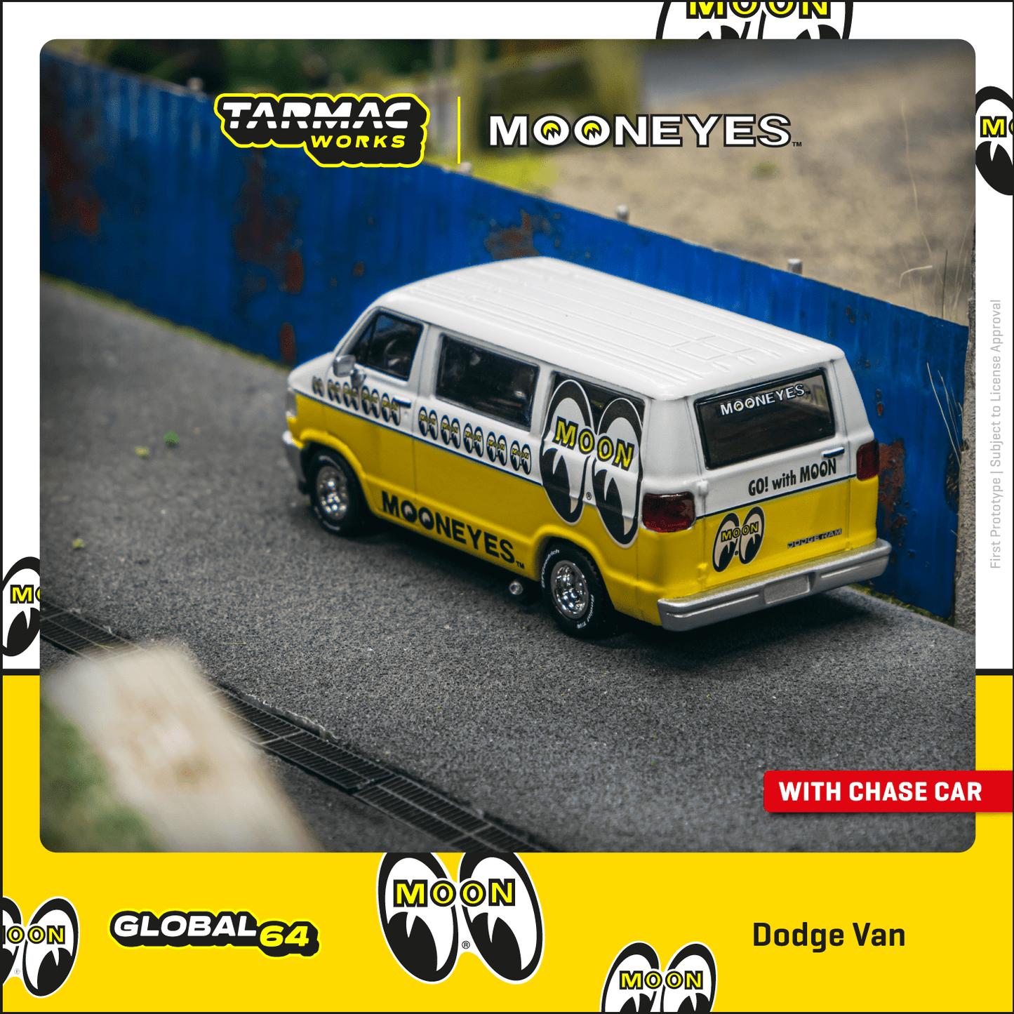TARMAC WORKS GLOBAL64 1/64 Dodge Van Mooneyes T64G-TL032-ME