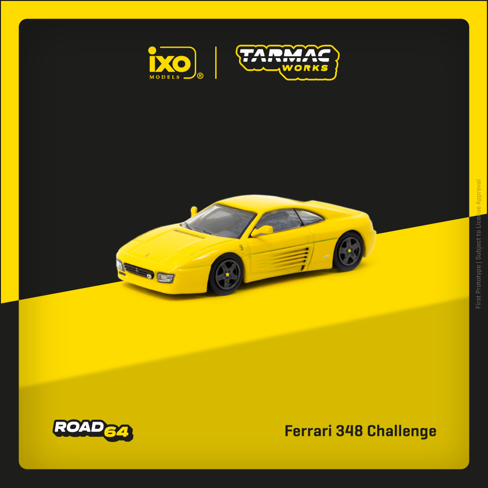 TARMAC WORKS ROAD64 1/64 Ferrari 348 Challenge Yellow T64R-082-YL