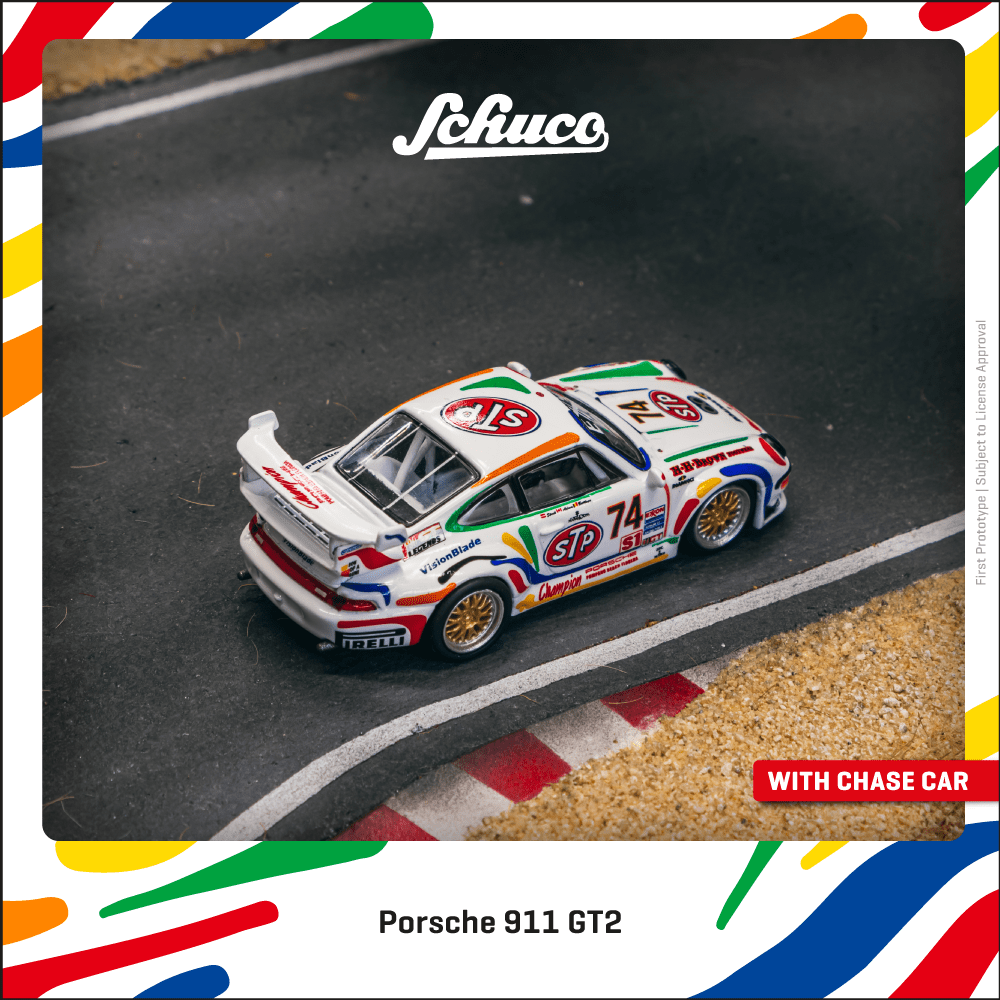 PREORDER Schuco 1/64 Porsche 911 GT2 White Schuco Special Edition T64S-004-STP (Approx. Release Date : APRIL 2024 subject to manufacturer's final decision)