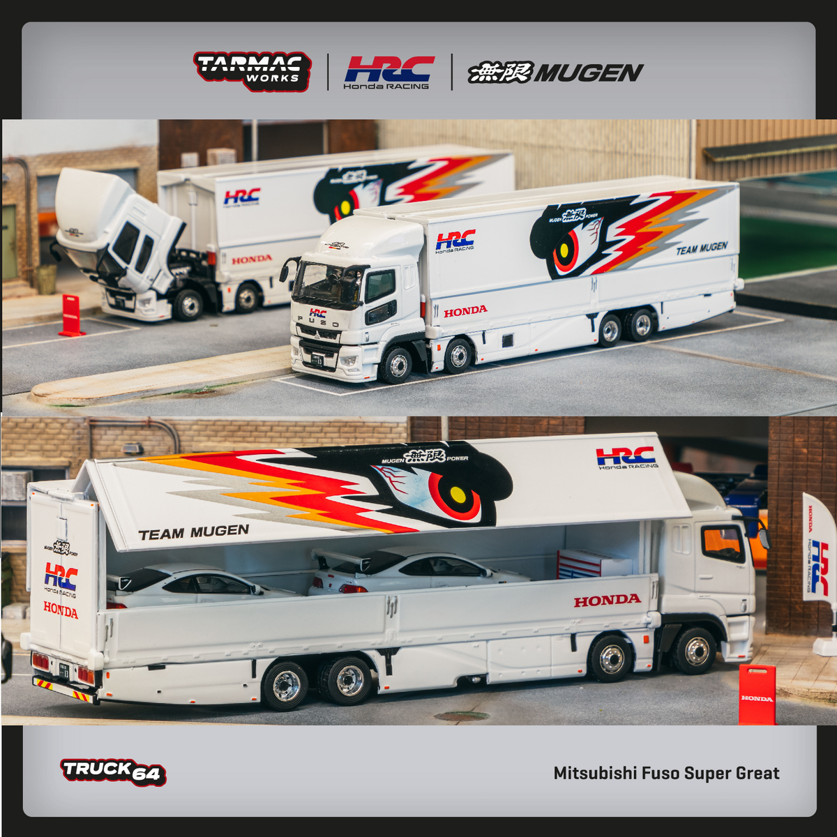 TARMAC WORKS TRUCK64 1/64 Mitsubishi Fuso Super Great TEAM
