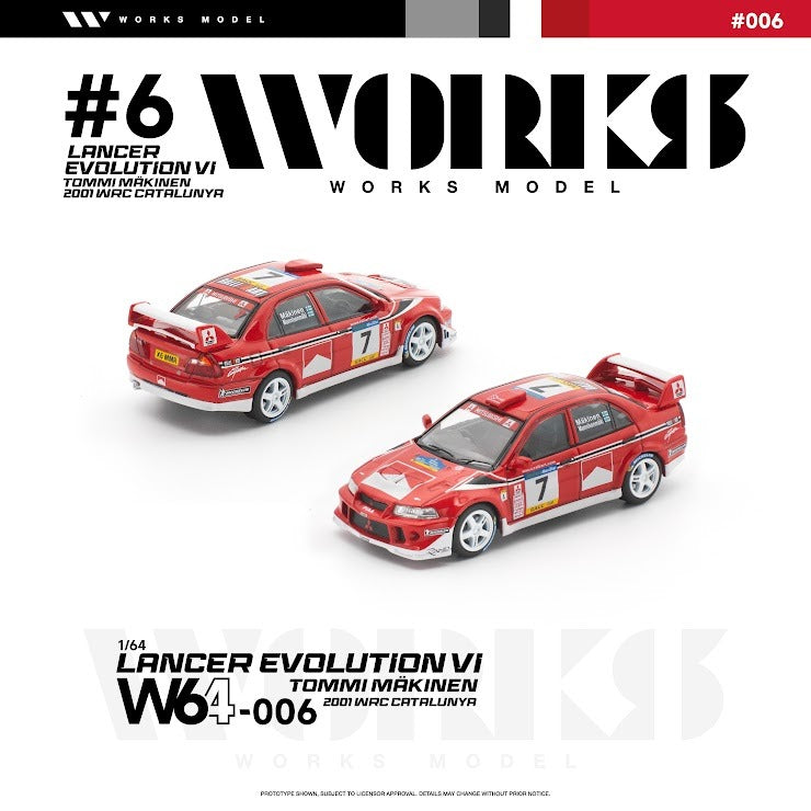 PREORDER WORKS 1/64 MITSUBISHI LANCER EVOLUTION VI TOMMI MAKINEN