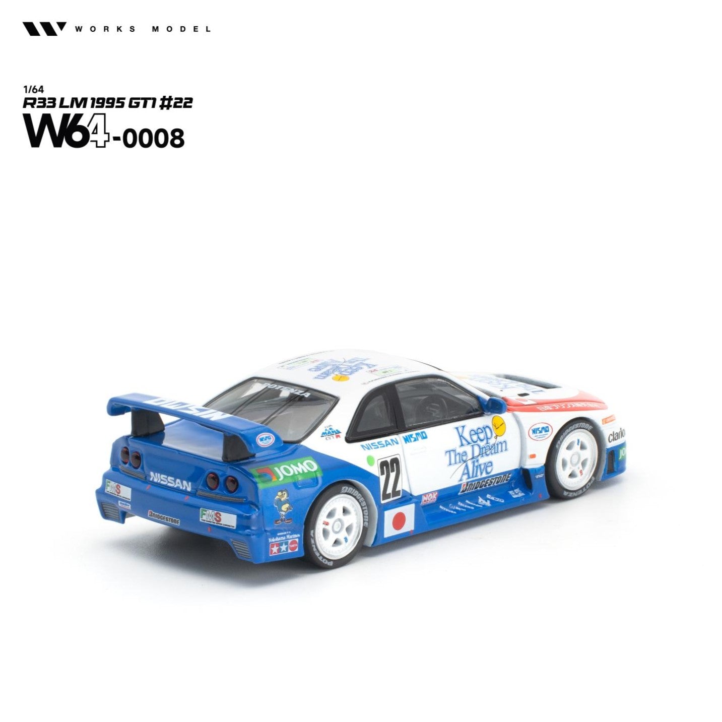 PREORDER WORKS 1/64 R33 LM 1995 GT1 #22 W640008 (Approx. Release Date: Q2 2027 and subject to the manufacturer's final decision)
