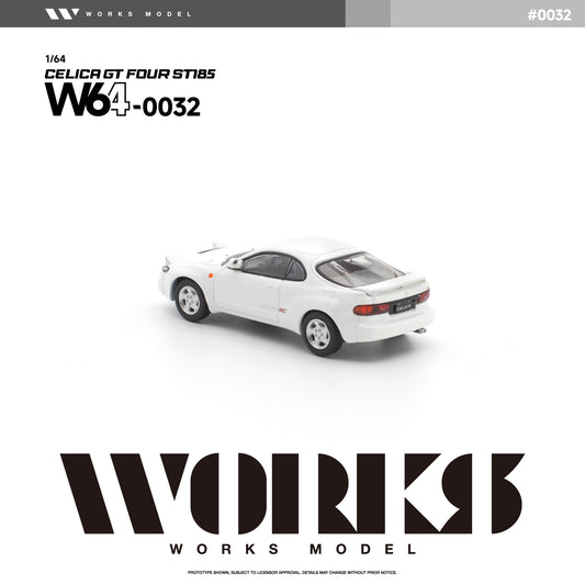 PREORDER WORKS 1/64 TOYOTA CELICA GT FOUR ST185 WHITE W640032 (Approx. Release Date: Q4 2026 and subject to the manufacturer's final decision)
