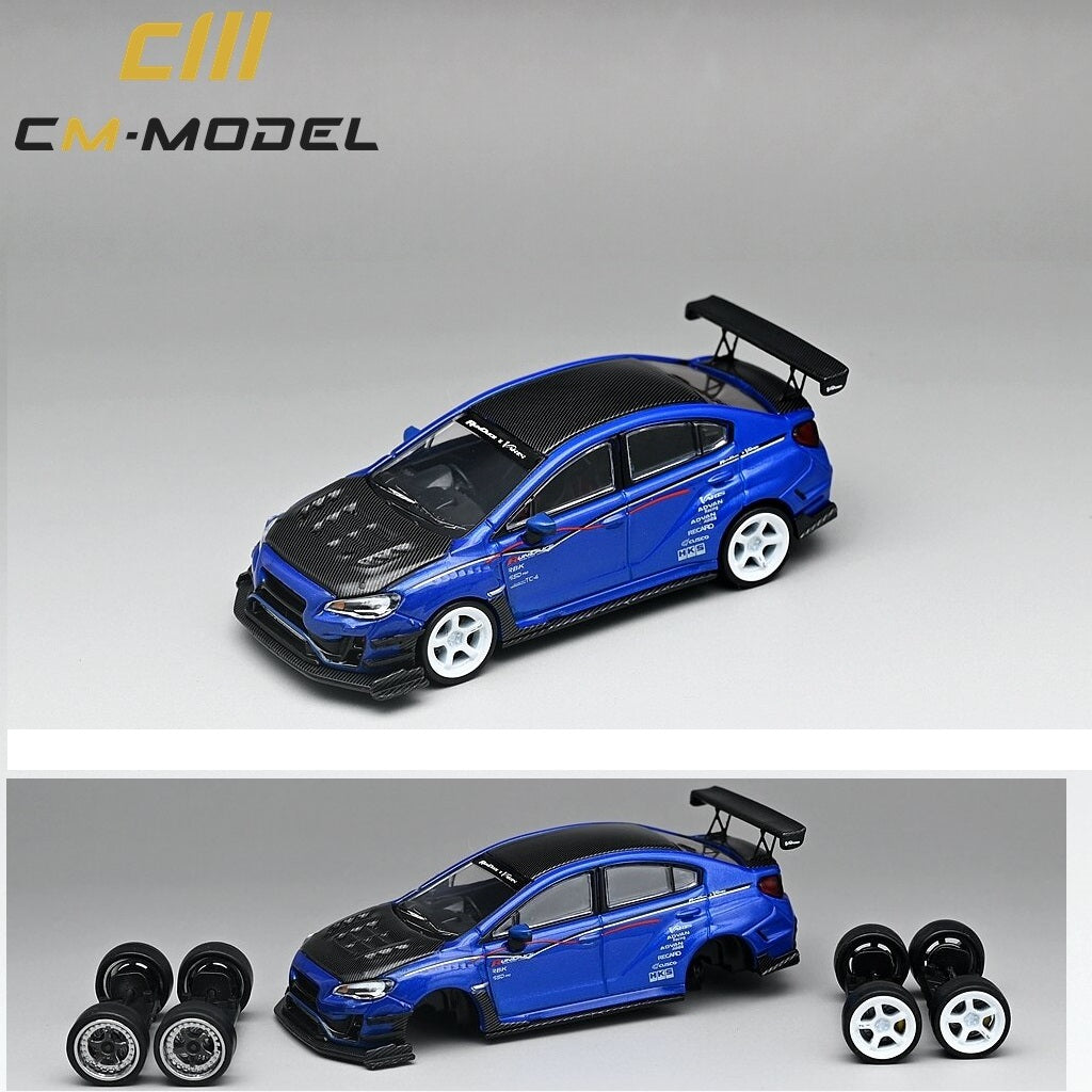 CM MODEL 1/64 SUBARU VAB WRX VA VARIS WIDE BODY KIT BLUE