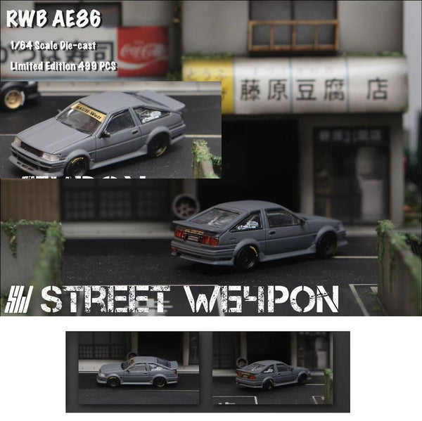 Street Weapon 1/64 RWB AE86 Cement Gray
