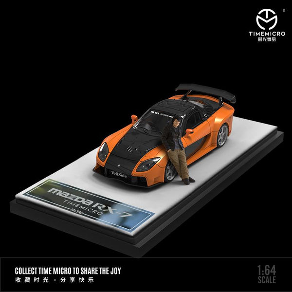 TIME MICRO 1/64 Mazda RX-7 Veilside Fast and Furious with Figurine