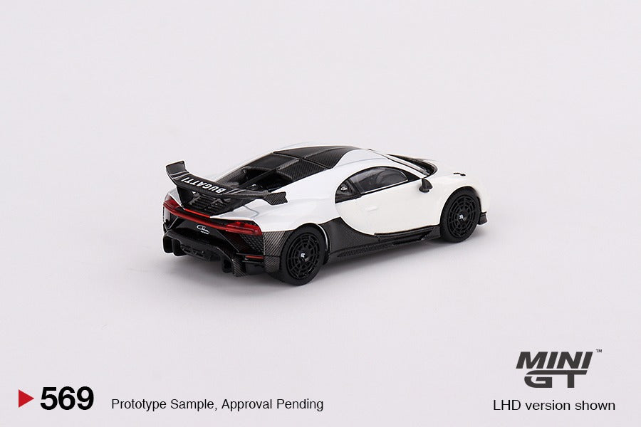 MINI GT 1/64 Bugatti Chiron Pur Sport White LHD MGT00569-L 