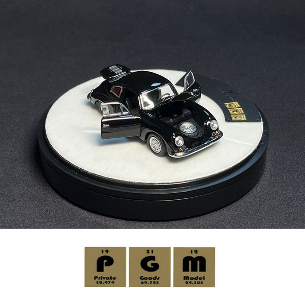 PGM 1/64 Porsche 356 Black (Fully Opened with Delux Round Display)