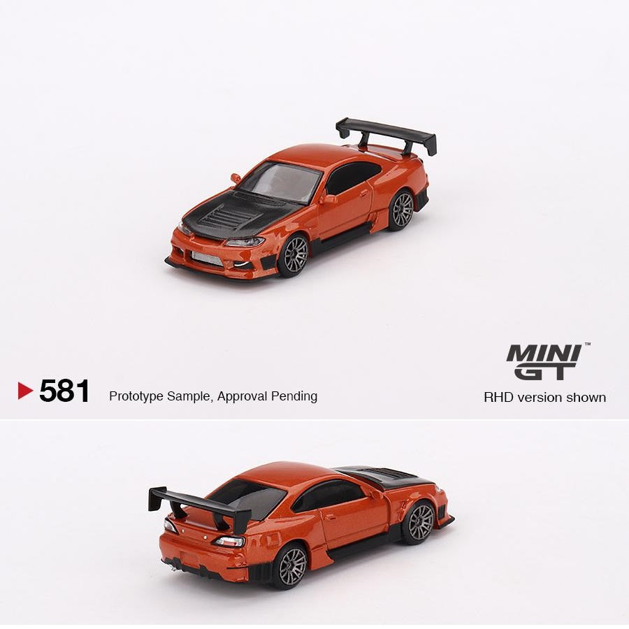 MINI GT 1/64 Nissan Silvia S15 D-MAX Metallic Orange
