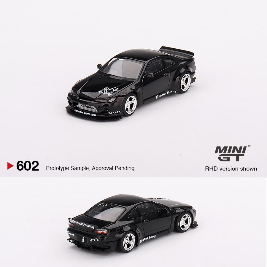MINI GT 1/64 Nissan Silvia (S15) Rocket Bunny Black Pearl RHD
