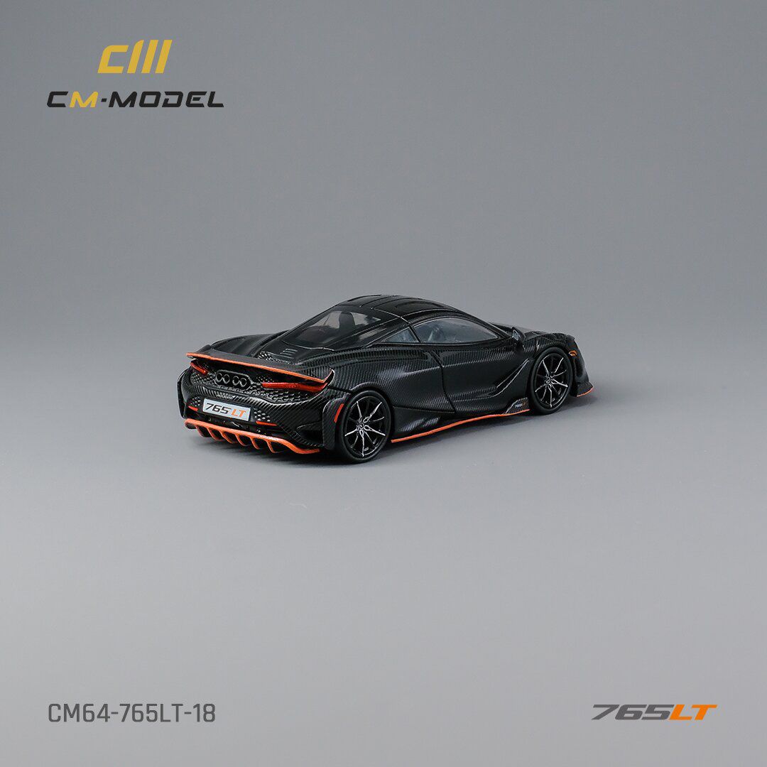 CM MODEL 1/64 Mclaren 765LT Full Carbon with Orange Line