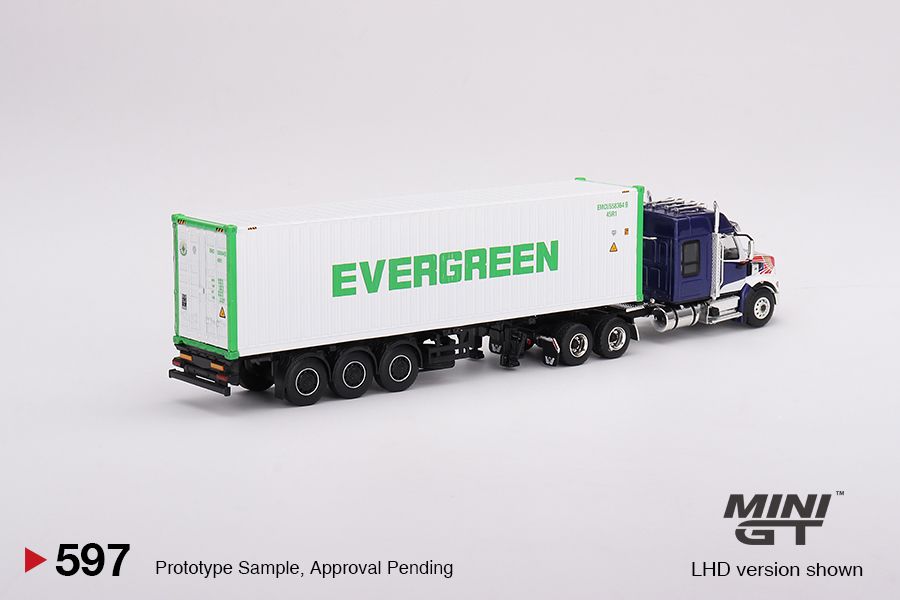 PREORDER MINI GT 1/64 Western Star 49X Blue with 40' Reefer