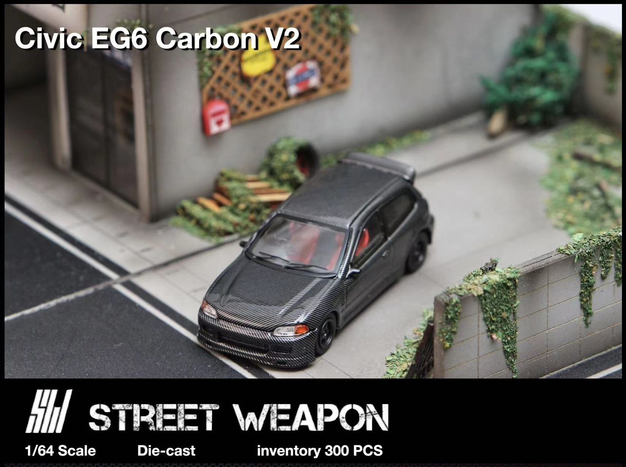 Street Weapon 1/64 Honda Civic EG6 Full Carbon V2