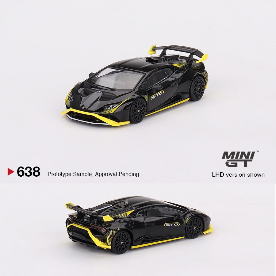 Diecast 164  Mini GT Lambo Huracán STO Nero Noctis