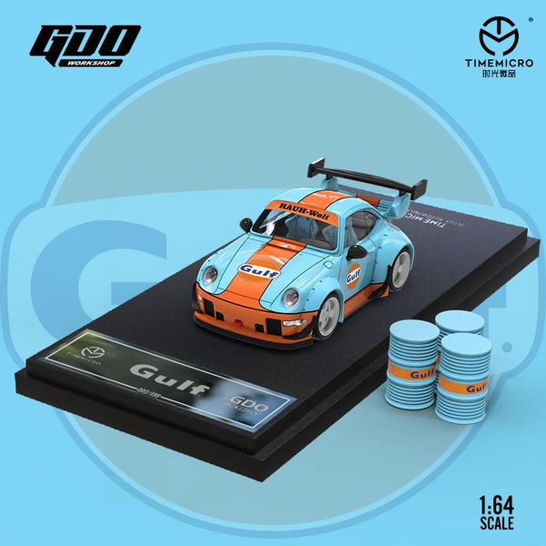 TIME MICRO x GDO Q Version RWB 993 GULF with Oil Cans
