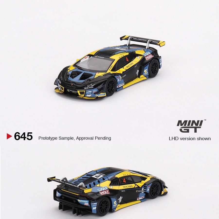 MINI GT Lamborghini Huracan GT 4台 MINI GT 1/64 Lamborghini Huracan GT3 EVO #4 2022 Macau GP