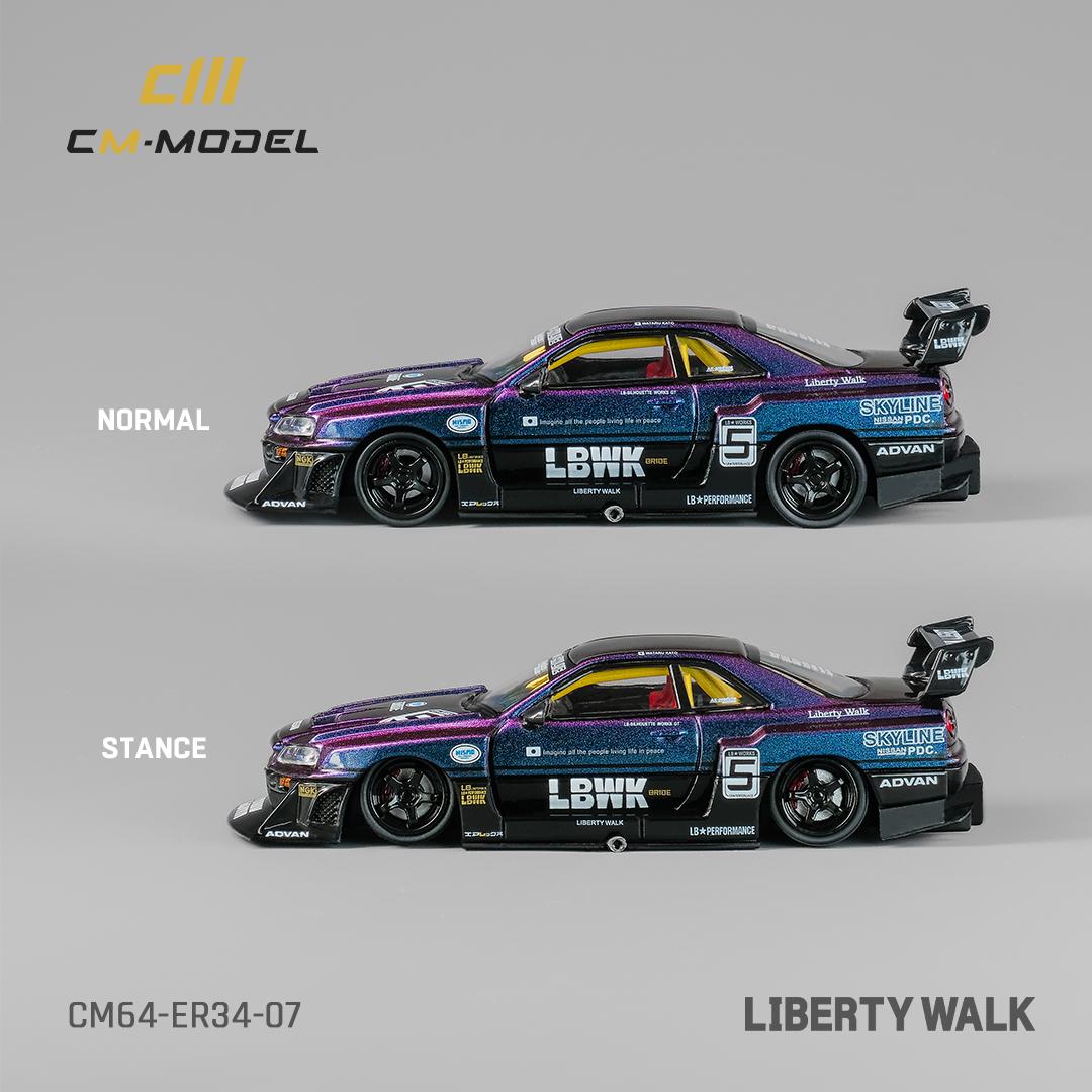 Xe mô hình Nissan Skyline LB-ER34 Super Silhouette 1:64 CM-Model ( Đỏ Xe mô hình Nissan Skyline LB-ER34 Super Silhouette 1:64 CM-Model ( Đỏ