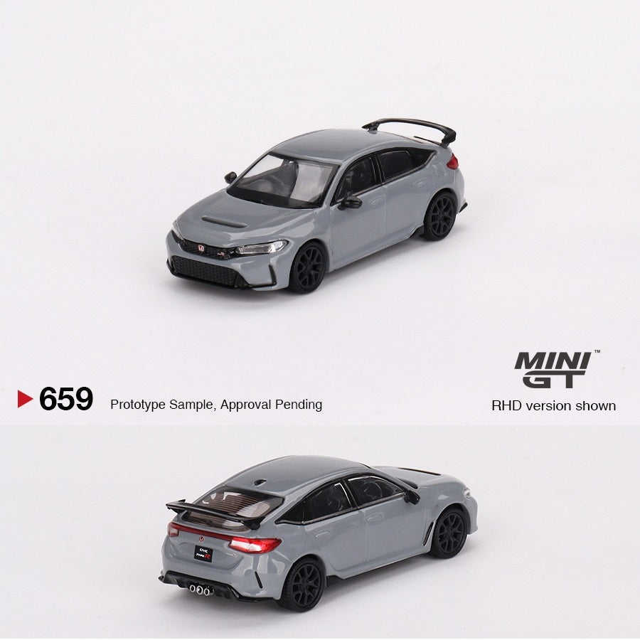 PREORDER MINI GT 1/64 Honda Civic Type R Sonic Gray Pearl