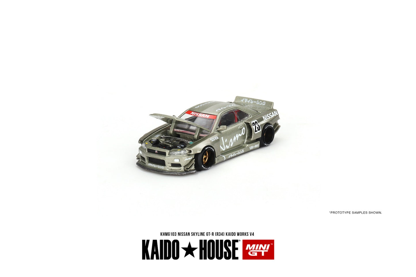 MINI GT x Kaido House 1/64 Nissan Skyline GT-R (R34) Kaido Works V4 KHMG103