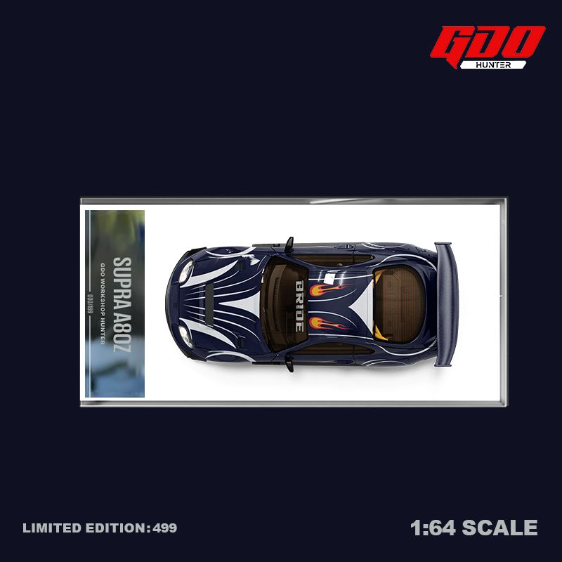 TIME MICRO x GDO Hunter 1/64 SUPRA A80Z NFS Black list #13 VIC Navy Blue GDO644420