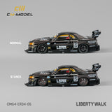 PREORDER CM MODEL 1/64 Nissan LBWK ER34 Super Silhouette Chrome Gungray CM64-ER34-06 (Approx. Release Date : MARCH 2024 subject to manufacturer's final decision)