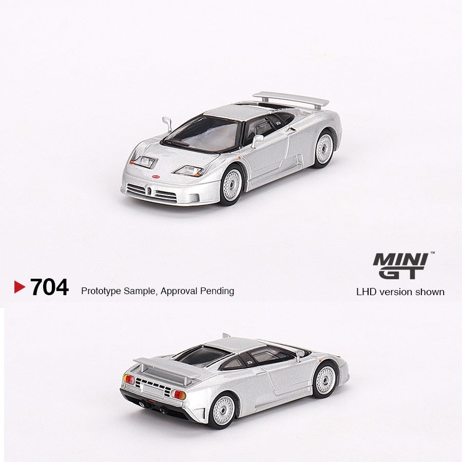 MINI GT 1/64 Bugatti EB110 GT Grigio Chiaro MGT00704-L